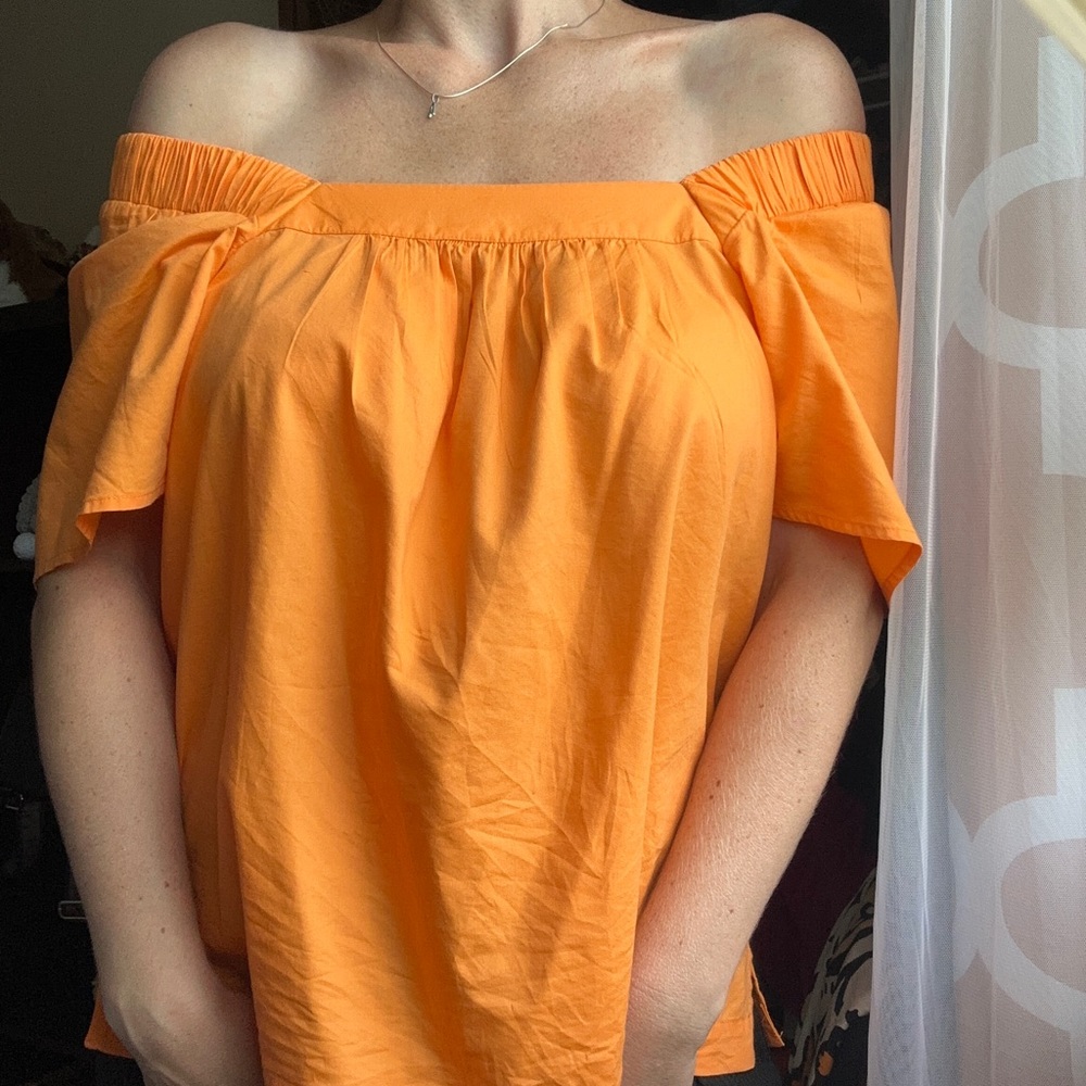 Orange shirt Loft S